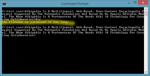 cmd.exe - The filename or extension is too long