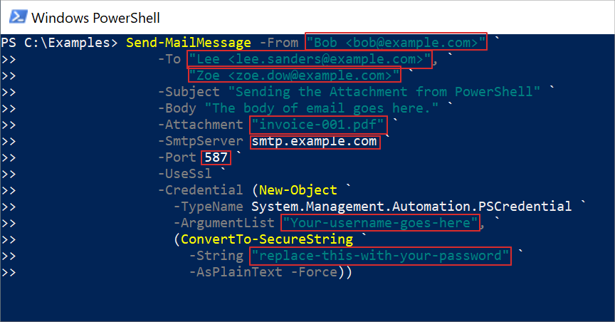 Powershell Send Email